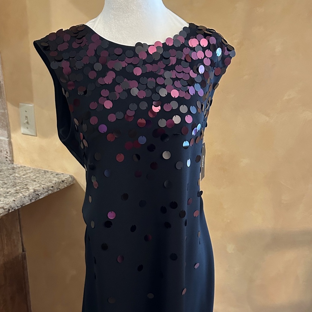 Alfani Black Dress with Pink Accents
